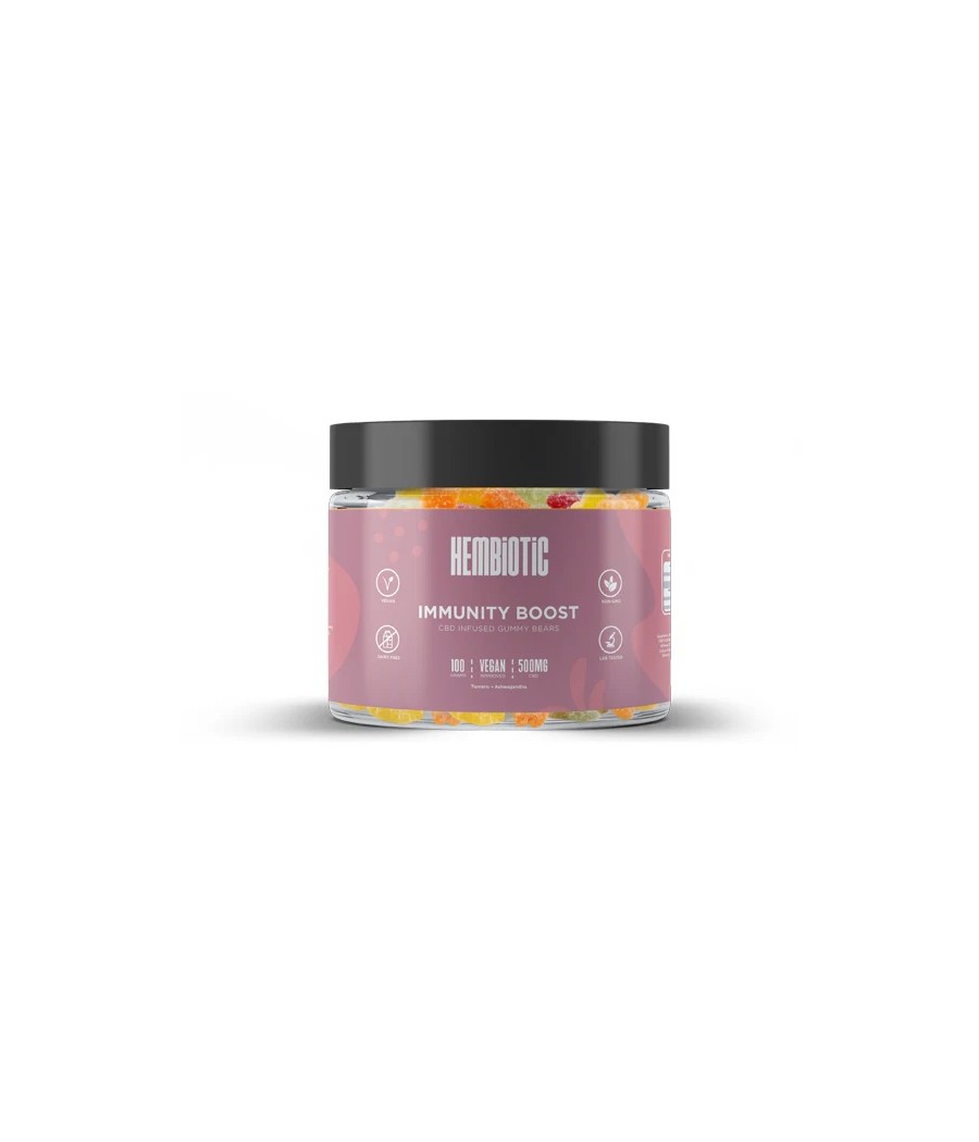 Hembiotic 500mg Functional CBD Gummy Bears - 100g