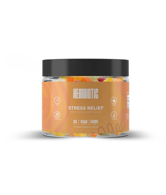 Hembiotic 500mg Functional CBD Gummy Bears - 100g
