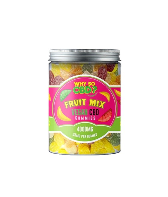 Why So CBD? 4000mg Broad Spectrum CBD Large Vegan Gummies - 11 Flavours