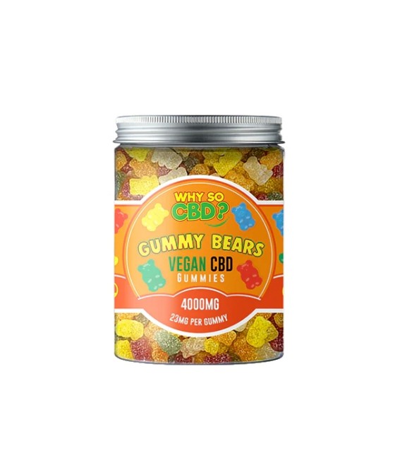 Why So CBD? 4000mg Broad Spectrum CBD Large Vegan Gummies - 11 Flavours