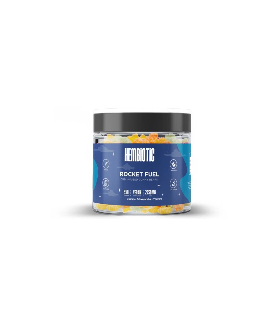 Hembiotic 2750mg Bulk Functional CBD Gummy Bears - 550g