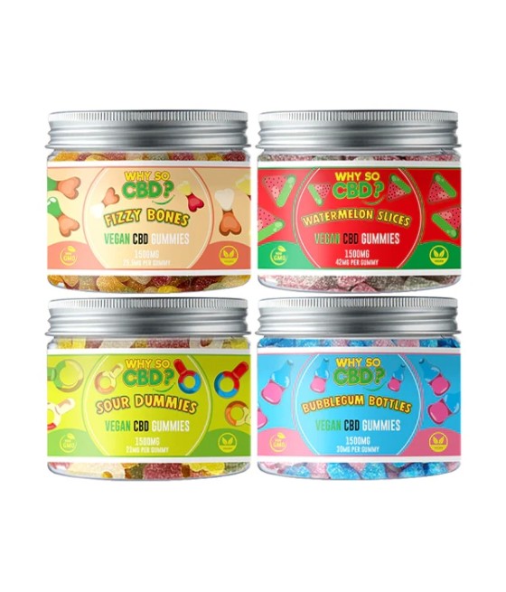 Why So CBD? 1500mg Broad Spectrum CBD Small Vegan Gummies - 11 Flavours