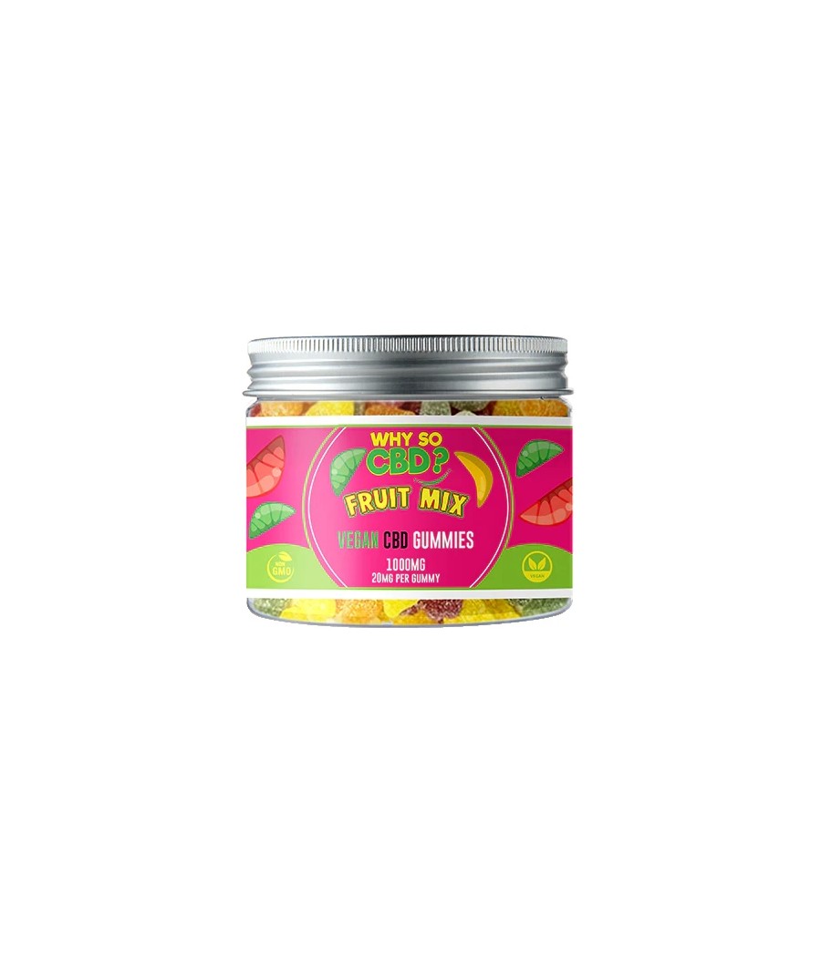Why So CBD? 1000mg Broad Spectrum CBD Small Vegan Gummies - 11 Flavours