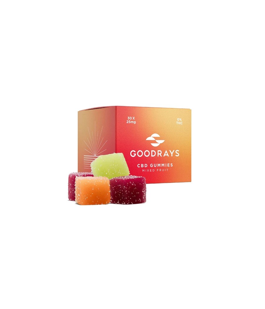 Goodrays 750mg CBD Mixed Fruit Gummies - 30 Pieces