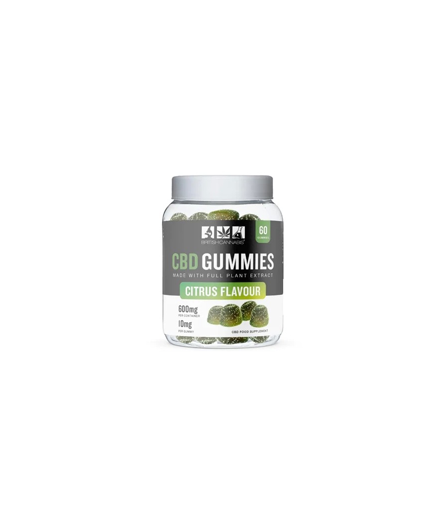 CBD by British Cannabis 600mg CBD Gummies Citrus - 60 Pieces