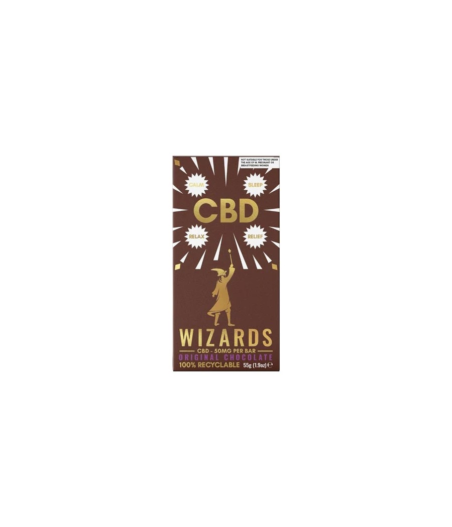 The Wizards Magic 50mg CBD Original Chocolate Bar - 55g