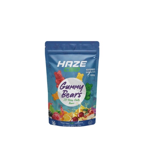Haze CBD 1000mg Gummy Bears - 20 Pieces