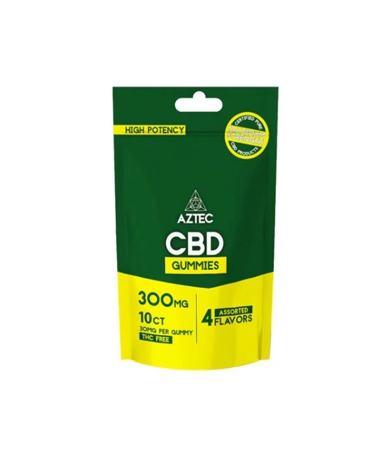Aztec CBD Broad Spectrum 300mg CBD Gummies - 10 Pieces