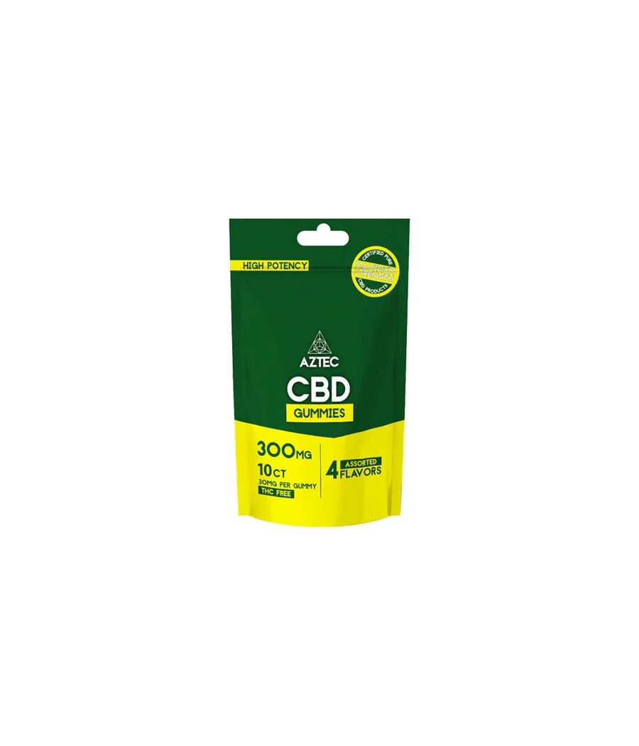 Aztec CBD Broad Spectrum 300mg CBD Gummies - 10 Pieces