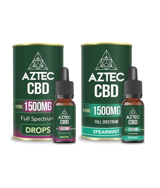 Aztec CBD Full Spectrum Hemp Oil 1500mg CBD 10ml