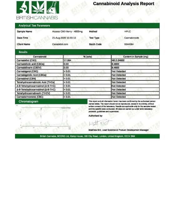 Access CBD 4800mg CBD Broad Spectrum Oil Mixed 30ml