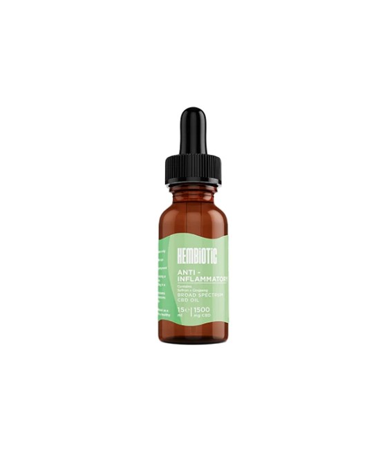 Hembiotic 1500mg Broad-Spectrum Functional CBD Oil - 15ml