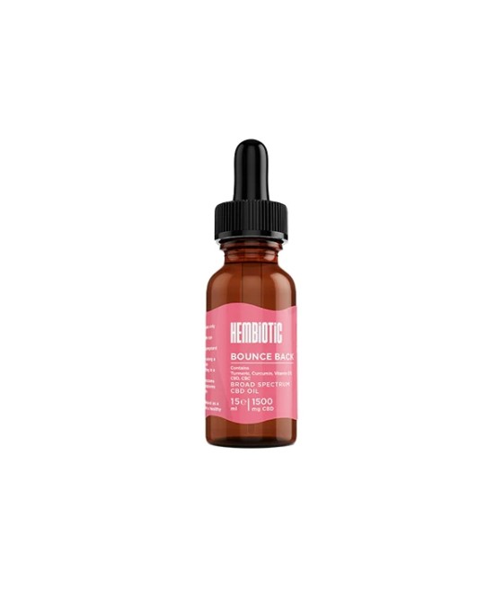 Hembiotic 1500mg Broad-Spectrum Functional CBD Oil - 15ml