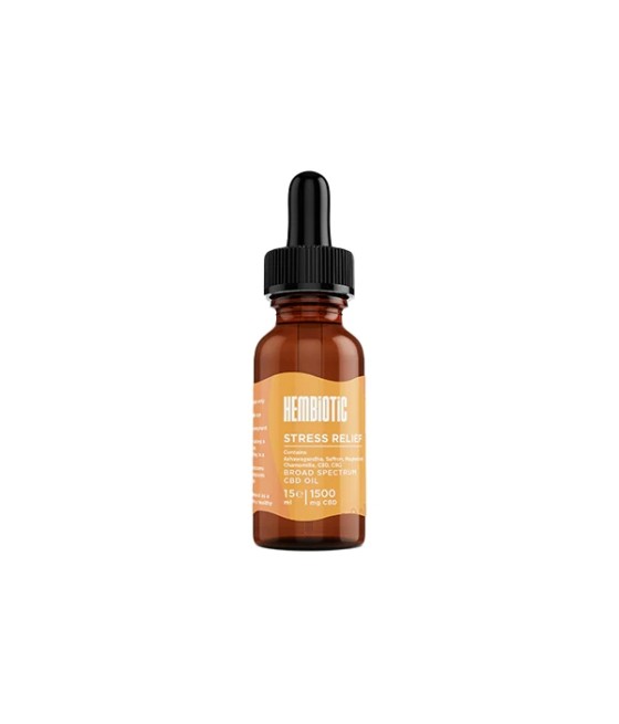 Hembiotic 1500mg Broad-Spectrum Functional CBD Oil - 15ml