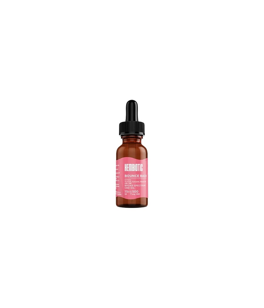 Hembiotic 500mg Broad-Spectrum Functional CBD Oil - 15ml