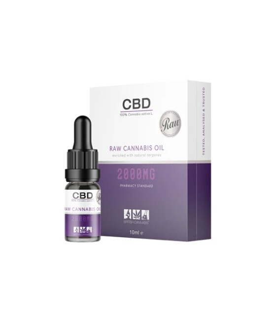 CBD by British Cannabis 2000mg CBD Raw Cannabis Oil - 10ml