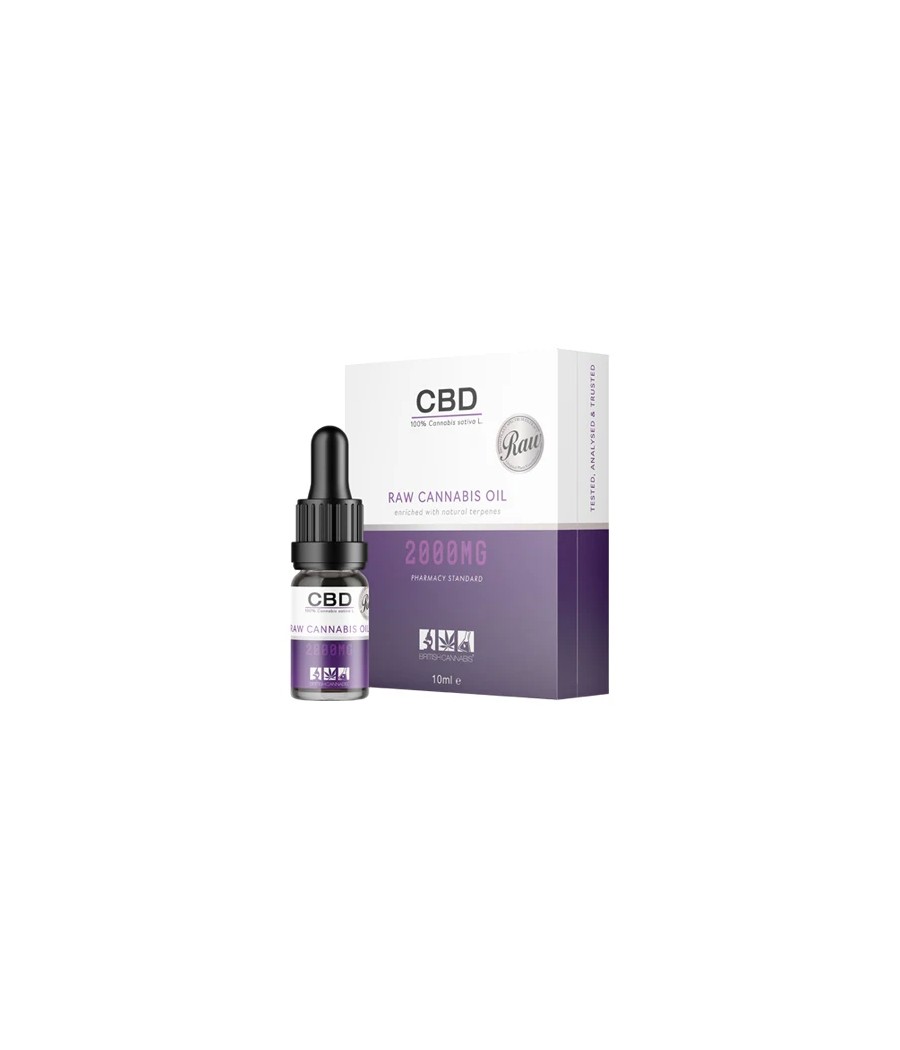 CBD by British Cannabis 2000mg CBD Raw Cannabis Oil - 10ml