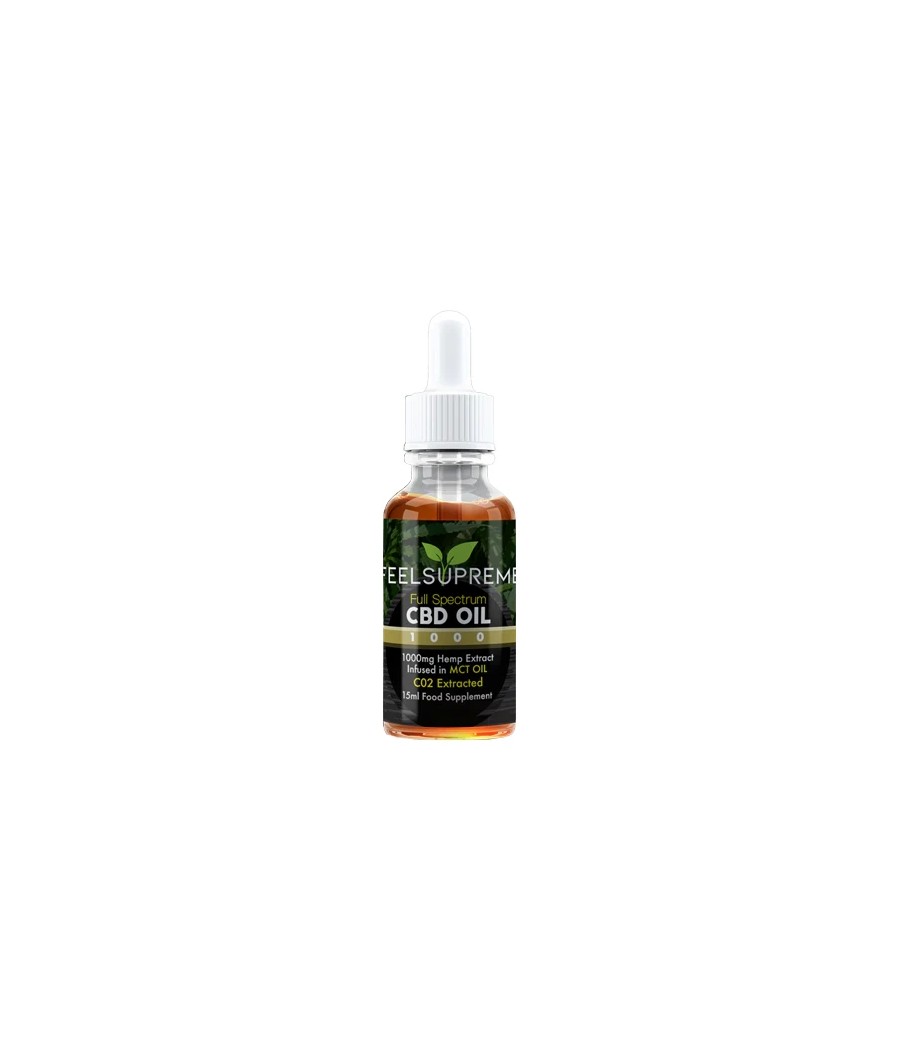 Feel Supreme 1000mg Full Spectrum CBD In MCT Oil - 15ml