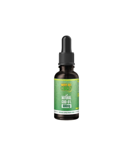 Why So CBD? 600mg Broad-Spectrum CBD Natural Oil - 30ml