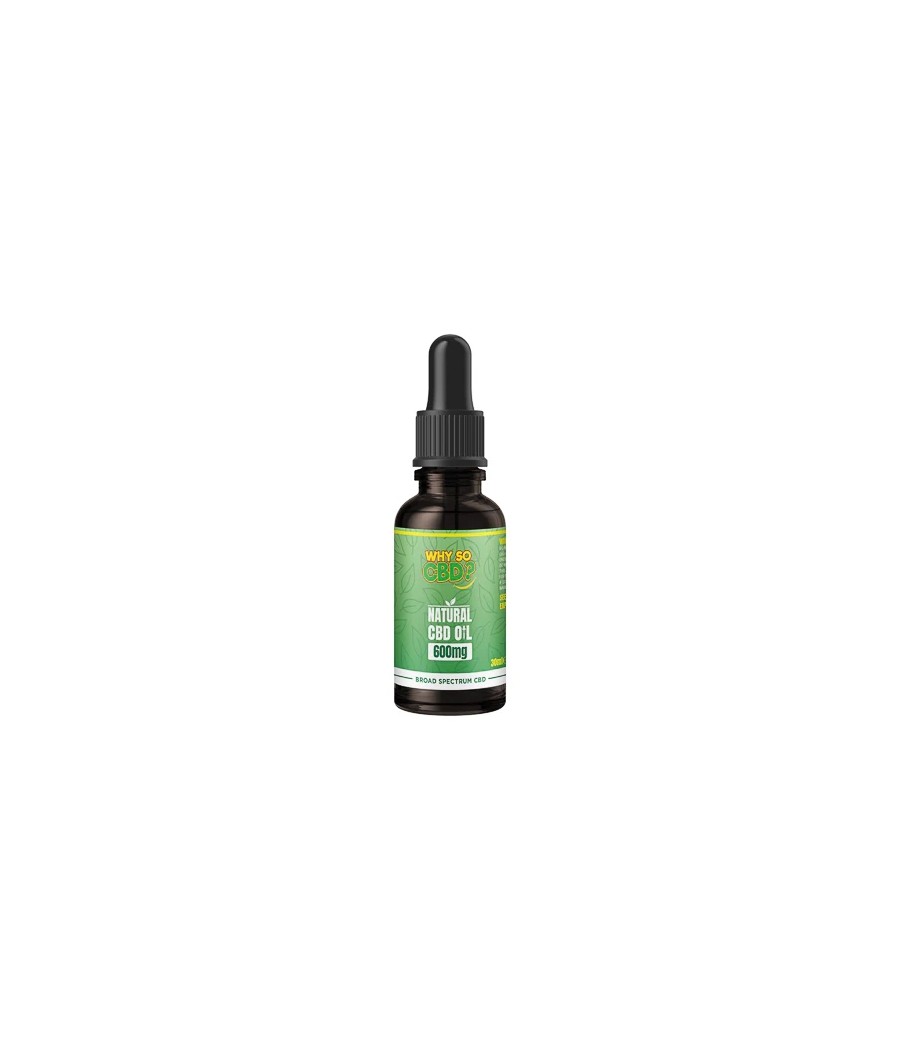 Why So CBD? 600mg Broad-Spectrum CBD Natural Oil - 30ml