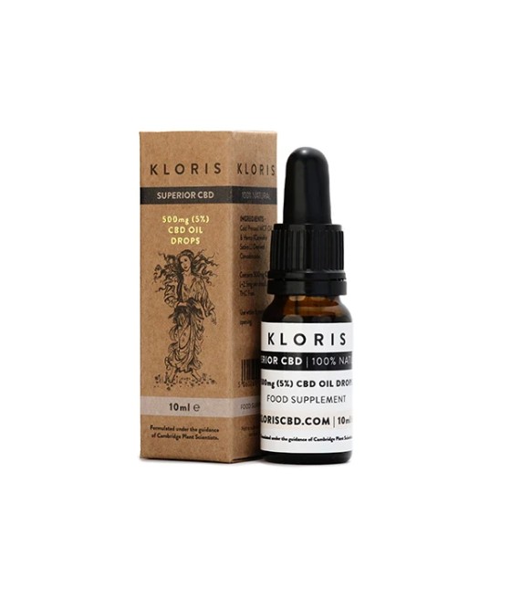Kloris 500mg (5%) CBD Oil Drops - 10ml