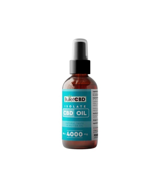 Bullet CBD 4000mg Pure CBD Isolate MCT Oil Spray - 50ml