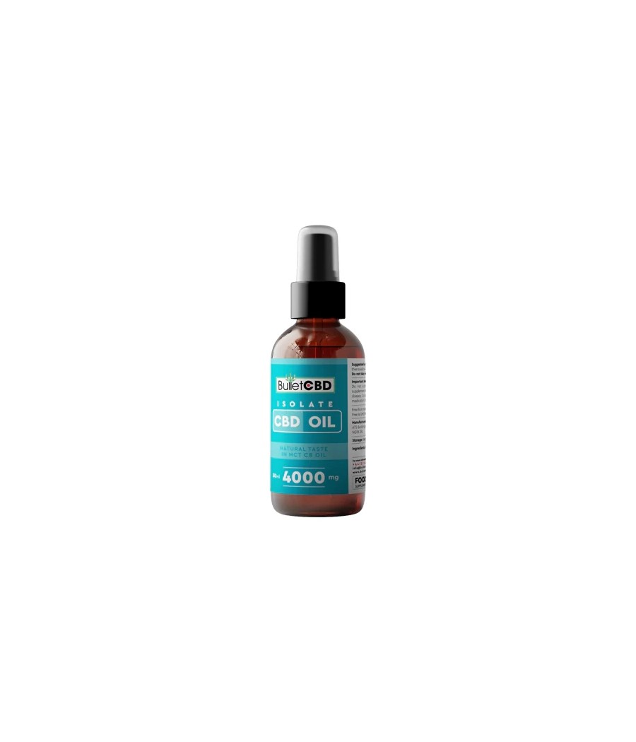 Bullet CBD 4000mg Pure CBD Isolate MCT Oil Spray - 50ml