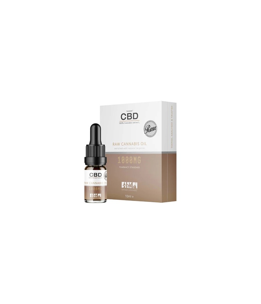 CBD by British Cannabis 1000mg CBD Raw Cannabis Oil Drops 10ml