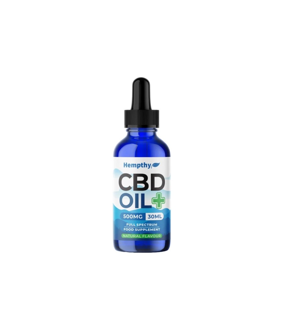 Hempthy 500mg CBD Oil Full Spectrum Natural - 30ml