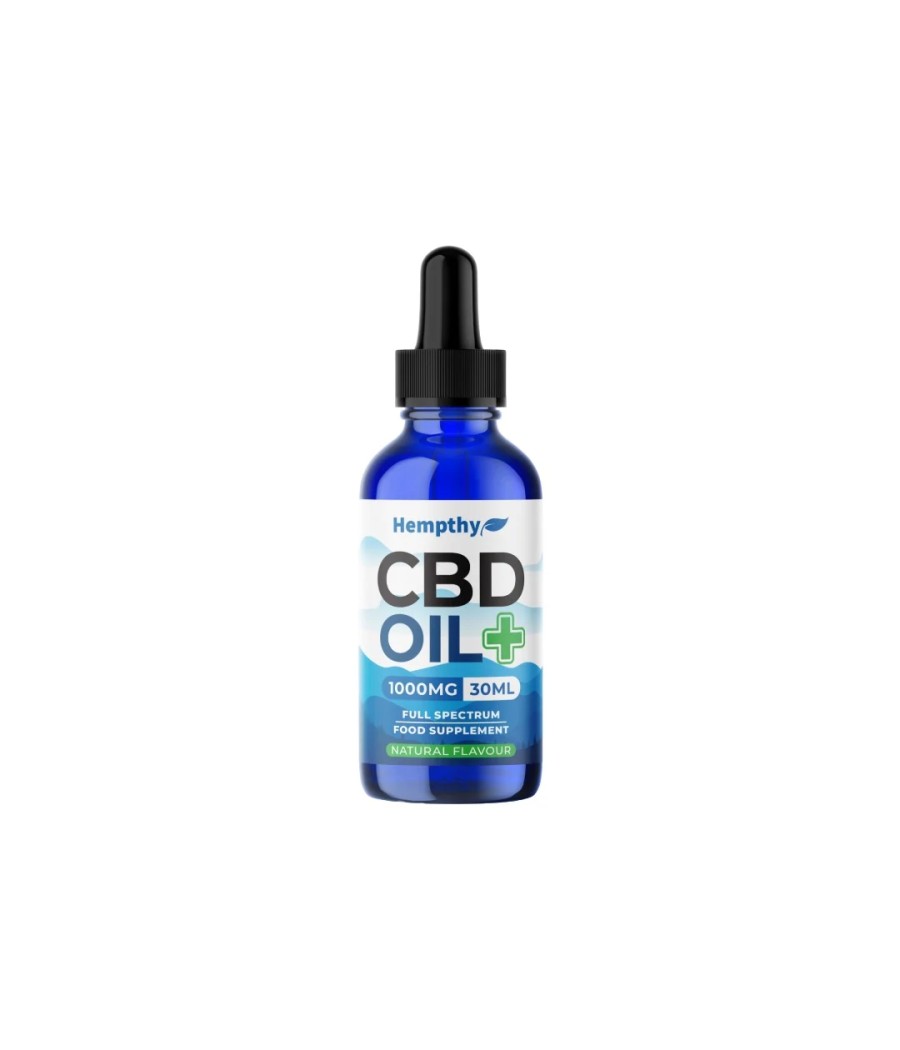 Hempthy 1000mg CBD Oil Full Spectrum Natural -  30ml