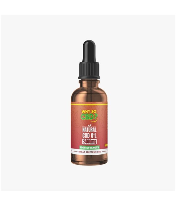 Why So CBD? 2400mg Broad-Spectrum CBD Natural Oil - 50ml
