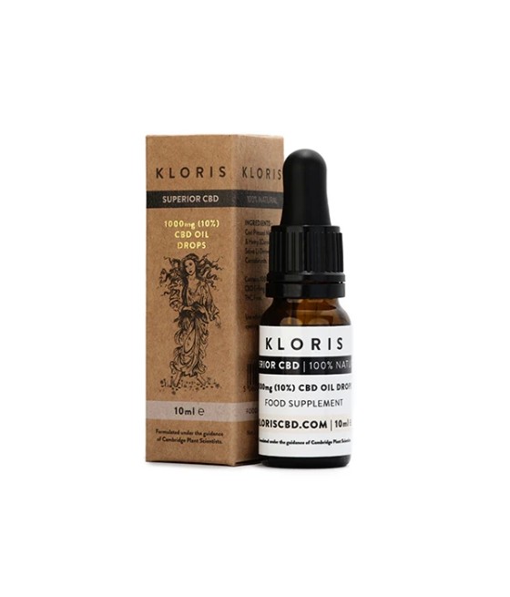 Kloris 1000mg (10%) CBD Oil Drops - 10ml