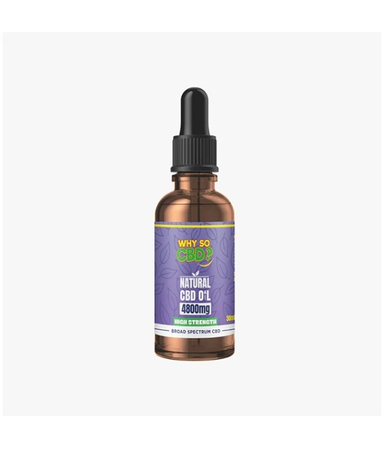 Why So CBD? 4800mg Broad-Spectrum CBD Natural Oil - 50ml
