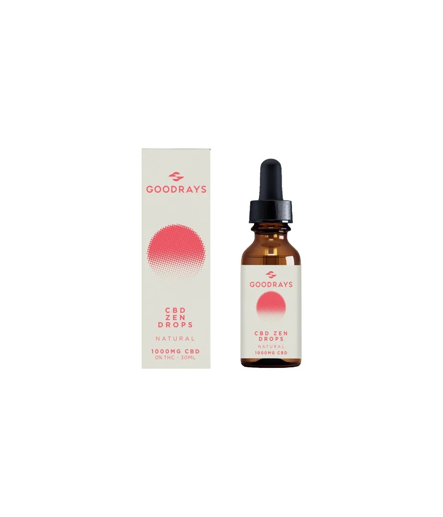 Goodrays 1000mg CBD Natural Zen Drops - 30ml