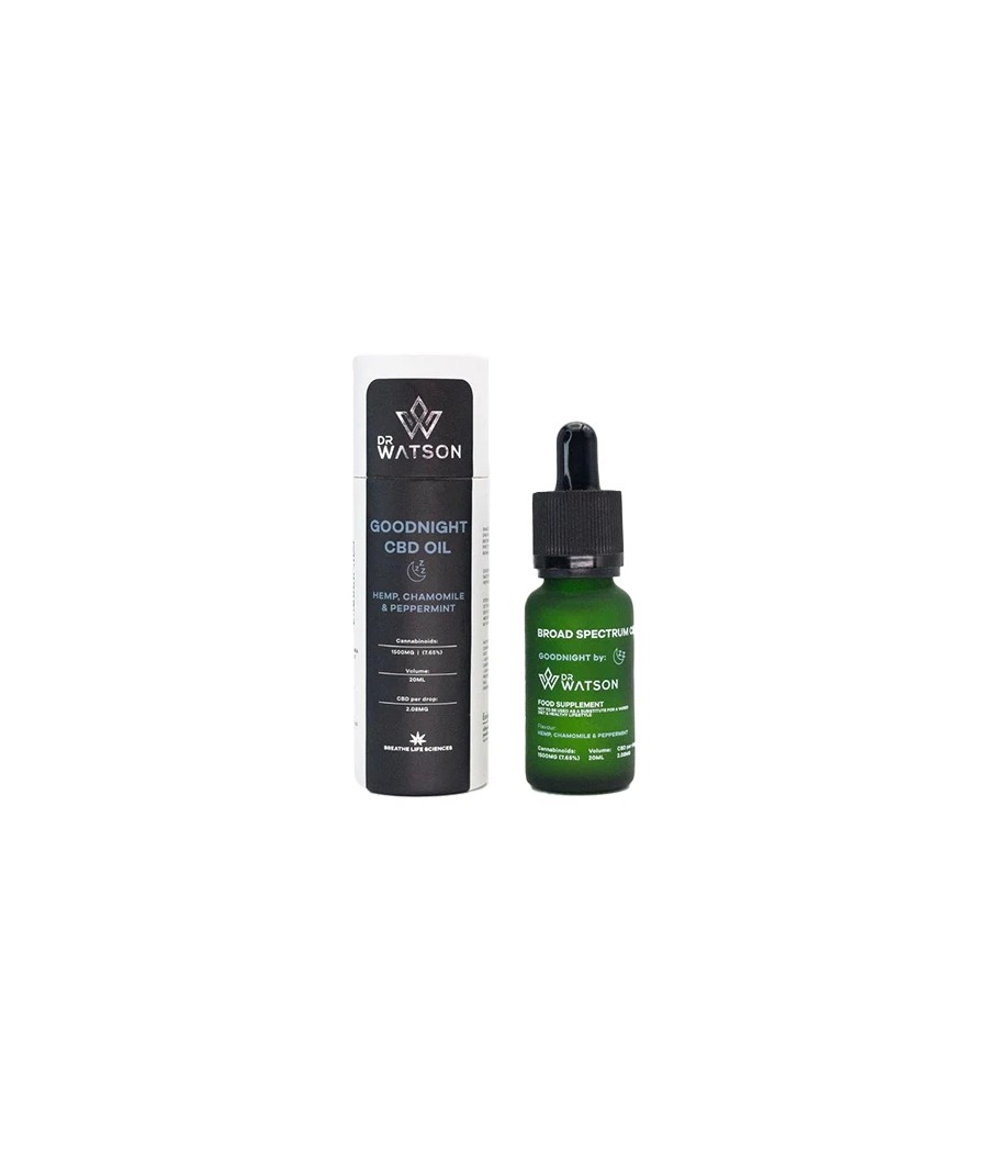 Dr Watson 1500mg Broad-Spectrum Goodnight CBD Oil 20ml
