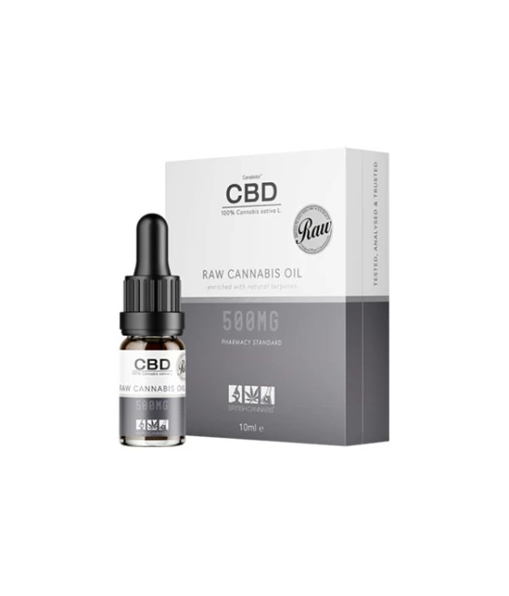 CBD by British Cannabis 500mg CBD Raw Cannabis Oil Drops 10ml