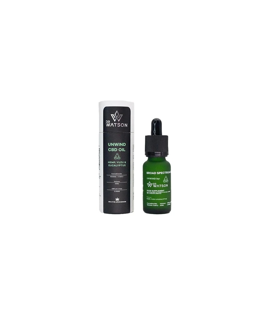 Dr Watson 1500mg Broad-Spectrum Unwind CBD Oil 20ml