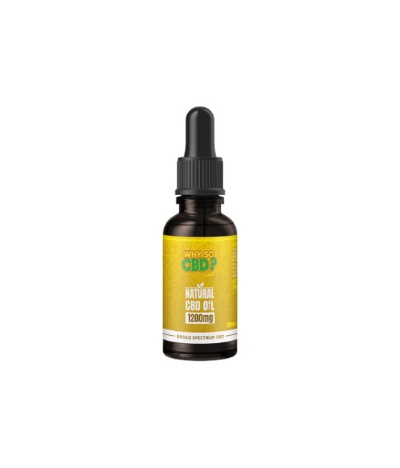 Why So CBD? 1200mg Broad-Spectrum CBD Natural Oil - 30ml
