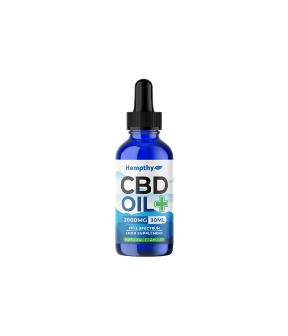 Hempthy 2000mg CBD Oil Full Spectrum Natural - 30ml
