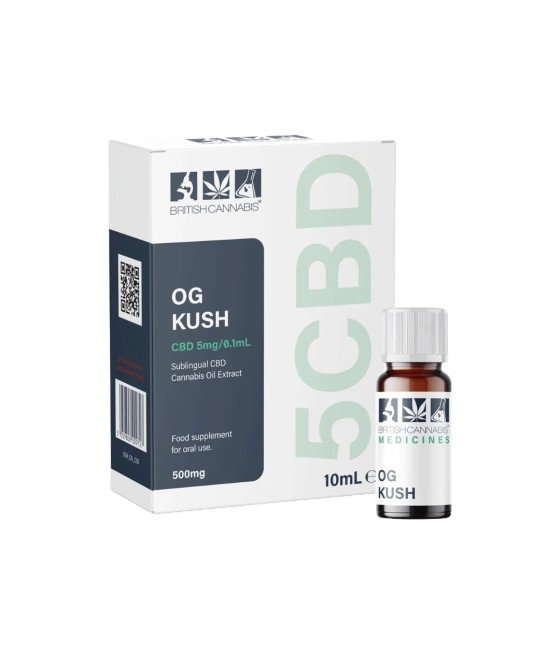 5CBD by British Cannabis 500mg CBD Full Plant Extract OG Kush 10ml