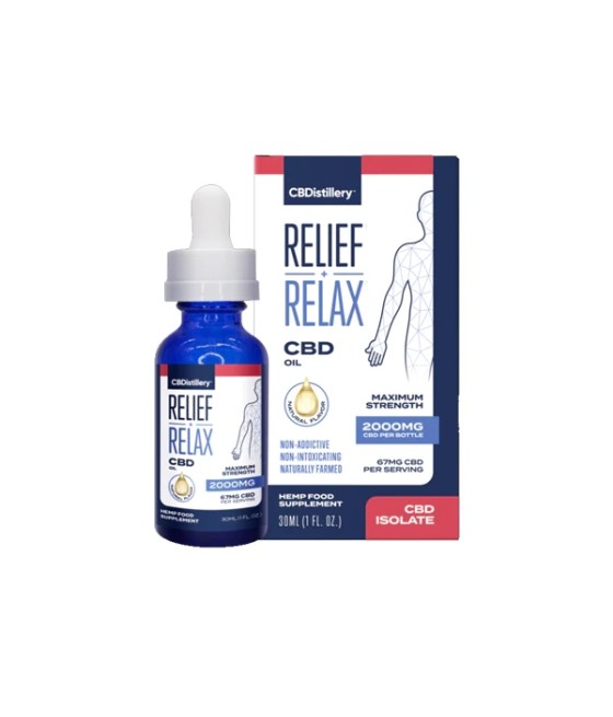 CBDistillery 2000mg CBD Relief + Relax Oil Max 30ml