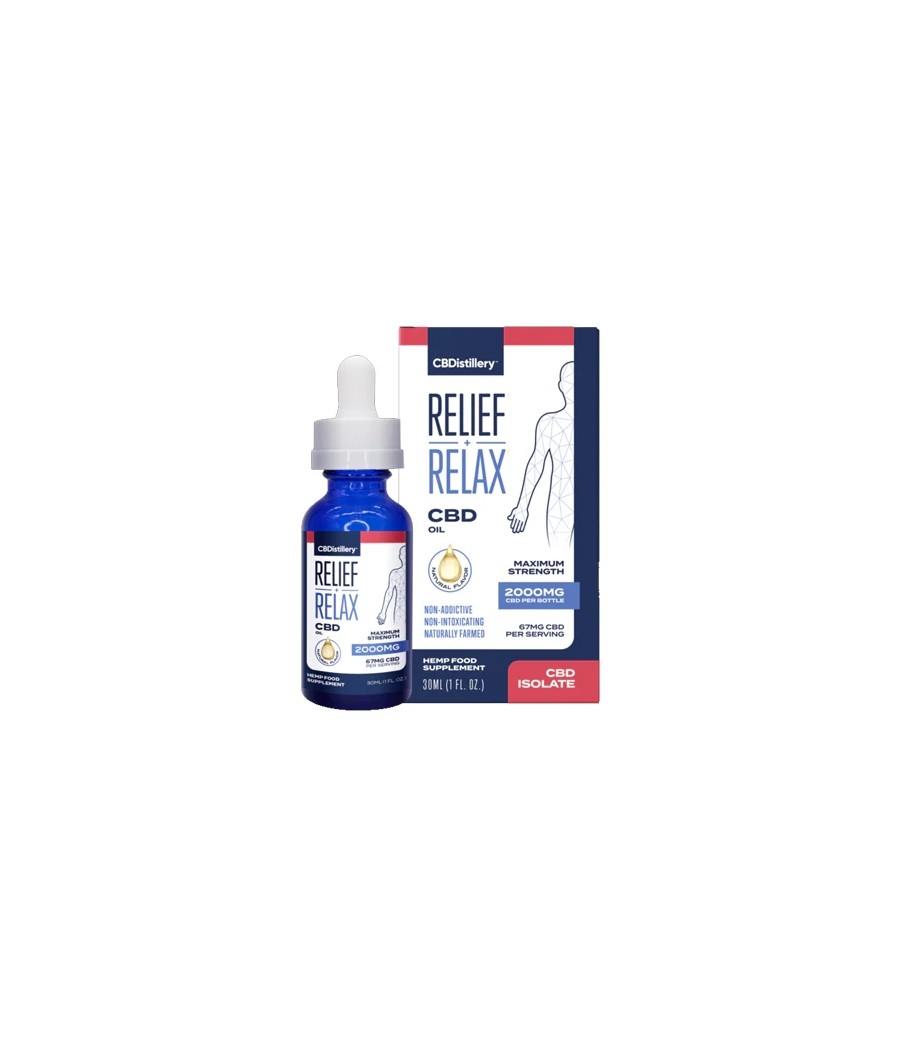 CBDistillery 2000mg CBD Relief + Relax Oil Max 30ml