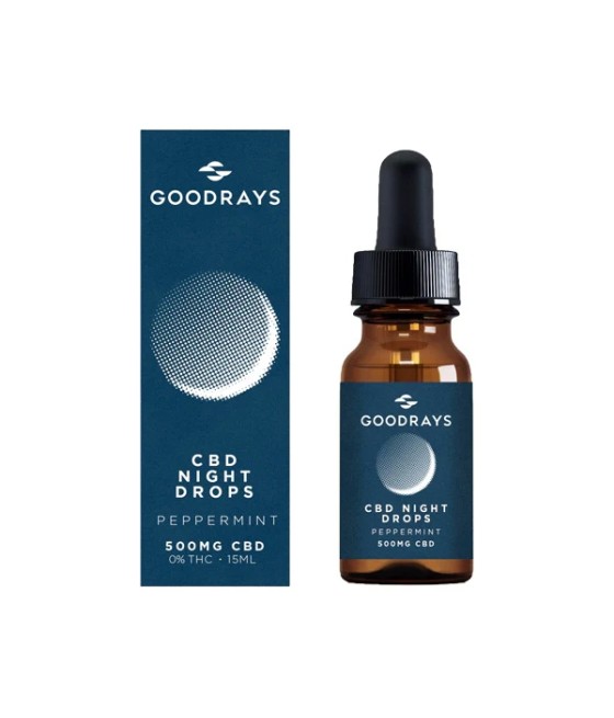 Goodrays 500mg CBD Peppermint Night Drops - 15ml