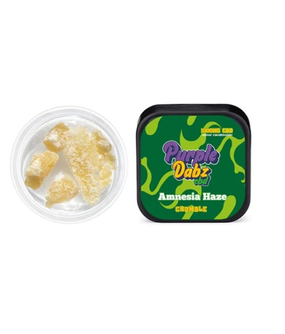 Purple Dabz by Purple Dank 1000mg CBD Crumble - Amnesia Haze (BUY 1 GET 1 FREE)