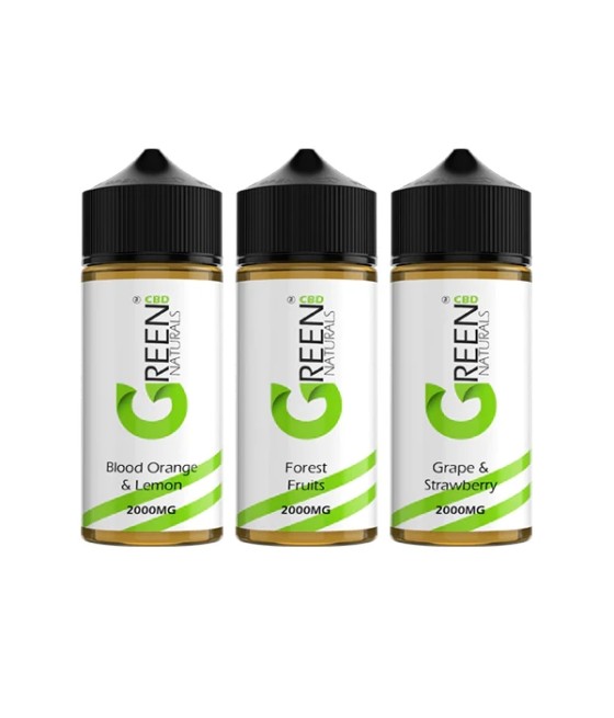 Green Naturals 2000mg CBD Vaping Liquid 100ml (50PG/50VG)