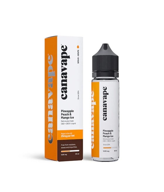 Canavape 1250mg CBD + CBG  E-liquid 50ml (Various VG/PG Ratios)
