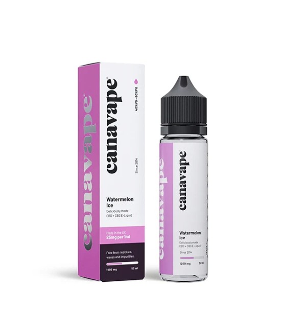 Canavape 1250mg CBD + CBG  E-liquid 50ml (Various VG/PG Ratios)