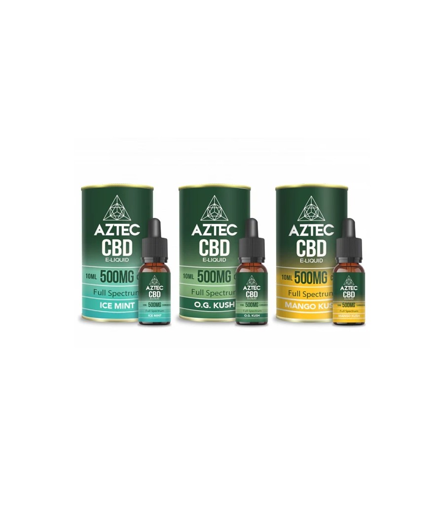 Aztec CBD 500mg CBD Vaping Liquid 10ml (50PG/50VG)