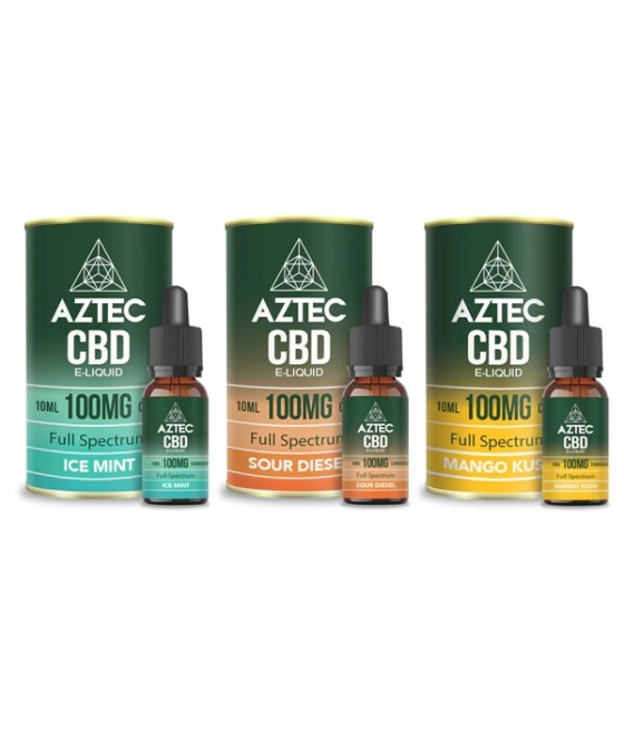 Aztec CBD 100mg CBD Vaping Liquid 10ml (50PG/50VG)