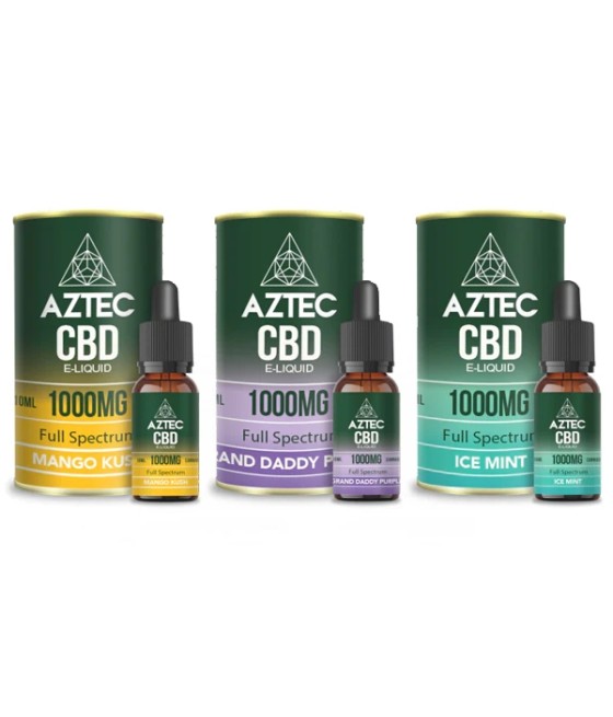 Aztec CBD 1000mg CBD Vaping Liquid 10ml (50PG/50VG)
